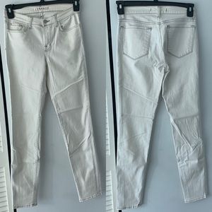 J Brand White Jeans with Gray Trim